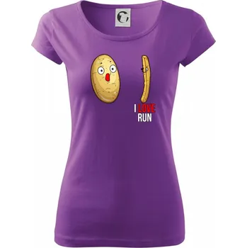 Dámské tričko Brambory I love run - Dámské triko Pure - 2XL ( Fialová )
