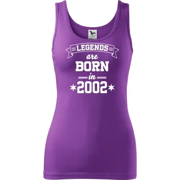 Dámské tričko Legends are born in 2002 - Dámské tílko - 2XL ( Fialová )