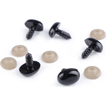 Čumáček 13x16 mm, oválný, černý + pojistka