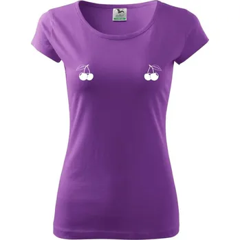 Dámské tričko Třešně - Dámské triko Pure - 2XL ( Fialová )