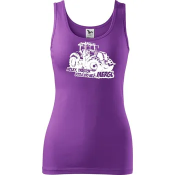 Dámské tričko Holky, traktor stojí víc než mergl - Dámské tílko - XS ( Fialová )