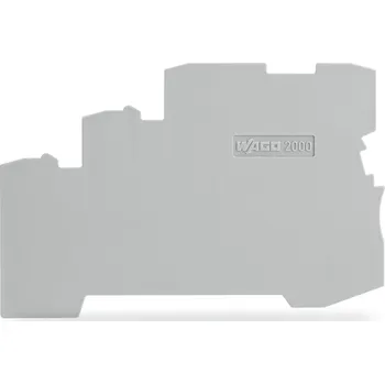 modulární přístroj a rozvaděč WAGO Bočnice 2000-5391 koncová a separátor 1mm, pro 3vodičové svorky, šedá 2000-5391