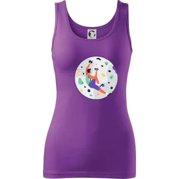 Dámské tričko Lezení na stěně - můj svět - Dámské tílko - XL ( Fialová )