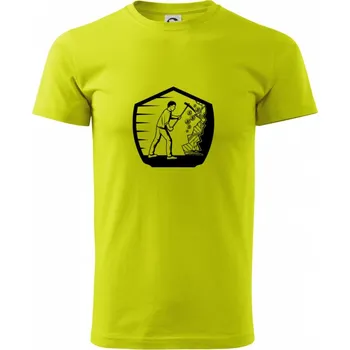Pánská móda Crypto horník - Klasické pánské triko vyšší gramáže - XS ( Limetková )