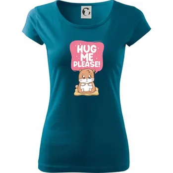 Dámské oblečení Morče - hug me please - Dámské triko Pure - 3XL ( Petrolejová )