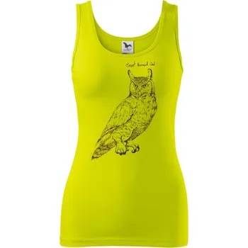 Dámské tričko Výr virginský great horned owl - Dámské tílko - XL ( Limetková )