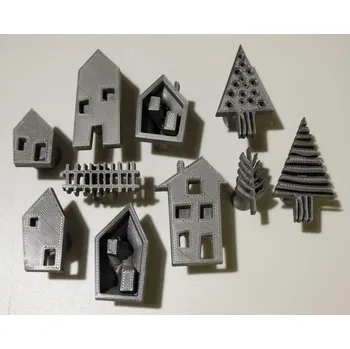 Výtvarná sada Velká sada razidel DOMKY, PLOT A STROMY 894 ( 10 kusů v sadě )