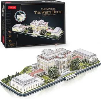 3D puzzle Cubicfun Bílý dům svítící 151 dílků