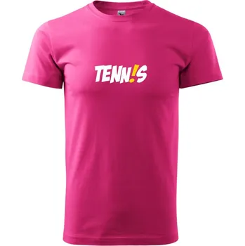 Pánská móda Tenis nápis - Klasické pánské triko vyšší gramáže - XL ( Purpurová )