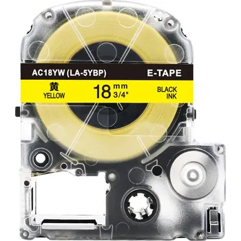 Pásek do tiskárny Alternativní páska Epson AC18YW 18 mm x 8 m černý tisk/ žlutý podklad
