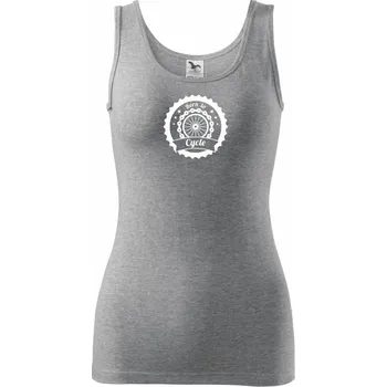 Dámské tričko Born to cycle - kolo - Dámské tílko - 2XL ( Tmavě šedý melír )