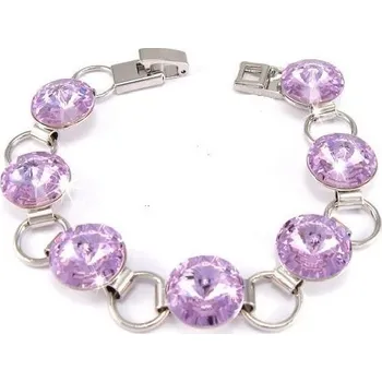 Náramek Náramek Swarovski Rivoli Violet Rhodium