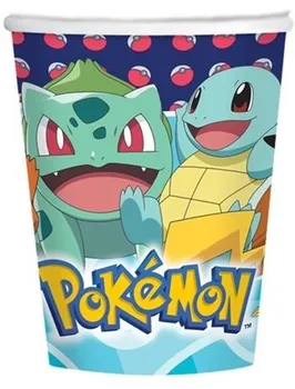 Party nádobí Amscan Papírové kelímky 250 ml 8 ks Pokémon
