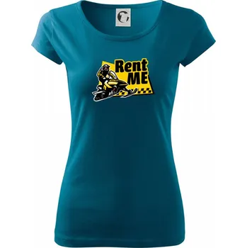 Dámské tričko Skútr Rent me - Dámské triko Pure - S ( Petrolejová )
