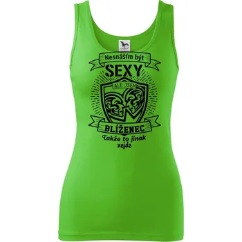 Dámské tričko Nesnáším být sexy - Blíženec - Dámské tílko - L ( Apple Green )
