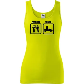 Dámské tričko Problém - Auto - Dámské tílko - M ( Limetková )