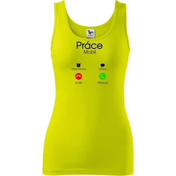 Práce volá - Dámské tílko - M ( Limetková )
