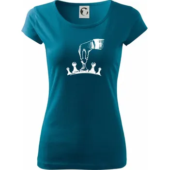 Dámské oblečení Šachy - ruka - Dámské triko Pure - 3XL ( Petrolejová )