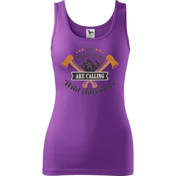 Dámské tričko The mountains are calling wild adventure - Dámské tílko - 2XL ( Fialová )