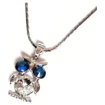 Náhrdelník Náhrdelník SOVIČKA Swarovski Crystal - Tmavě modrá