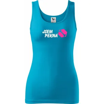 Dámské tričko Jsem pěkná kost - Dámské tílko - L ( Světlý tyrkys )
