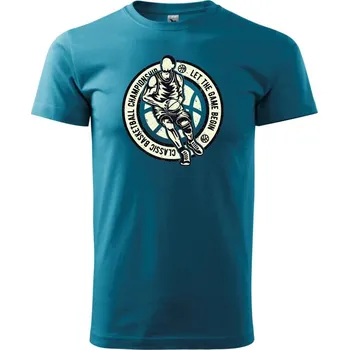 Classic Basketball - Klasické pánské triko vyšší gramáže - XS ( Tmavý tyrkys )