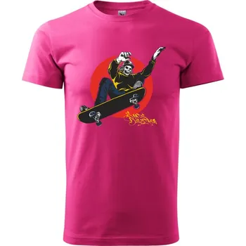 Pánská móda Skull Skater on style - Klasické pánské triko vyšší gramáže - L ( Purpurová )