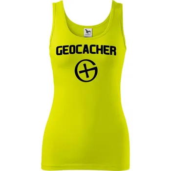 Dámské tričko Geocacher point - Dámské tílko - XL ( Limetková )