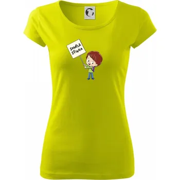 Skvělá ségra holčička - Dámské triko Pure - L ( Limetková )
