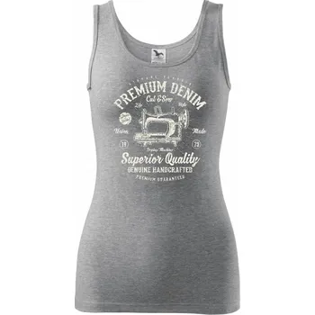 Dámské tričko Premium Denim - Dámské tílko - XL ( Tmavě šedý melír )