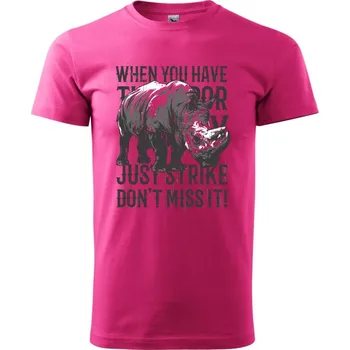 Pánská móda Rhino strike - Klasické pánské triko vyšší gramáže - XL ( Purpurová )