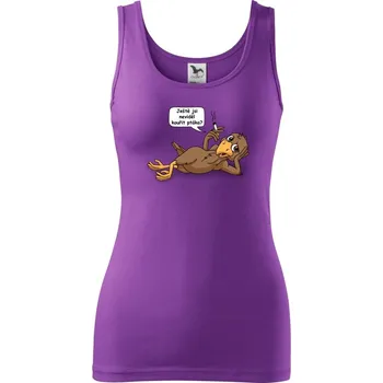 Dámské tričko Kouřící pták (Hana-creative) - Dámské tílko - 2XL ( Fialová )