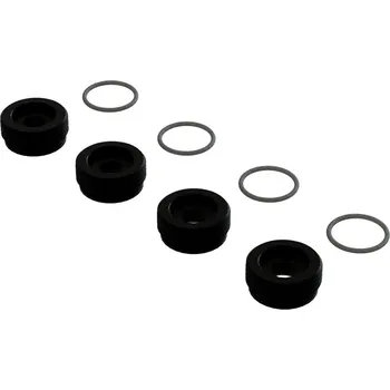 RC vybavení 1:7 Arrma Firearm 6S BLX 4WD: Matice přední nápravy černé, hliník s O-kroužky (4 ks)