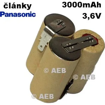 Článková baterie Panasonic - AEB Baterie do vysavače AEG 520103 - 3.6V 3000mAh 3.6V Ni-MH Panasonic