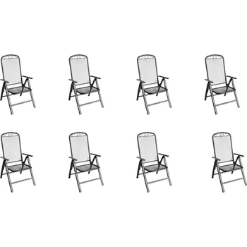 Zahradní lavice IWHome Zahradní křeslo ZWMC-38 tmavě šedá IWH-1010008 sada 8ks