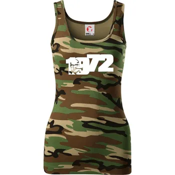 Dámské tričko Husákovo dítě - 1972 - Dámské Maskáčové tílko - XS ( Hnědý maskáč )