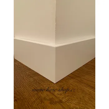 soklová lišta bílá lišta KGM 633 Modern 16x100mm, délka 2,4m