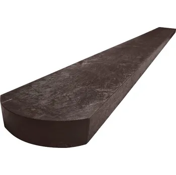 Příslušenství pro plot Plastové plotovky Transform půlkulaté 78x21x800, hnědé - recyklát - plastová plotovka - půlkulatá - recyklát