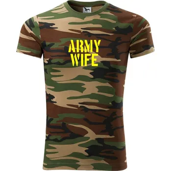 Pánské tričko Army Wife - Army CAMOUFLAGE - XL ( Hnědý maskáč )