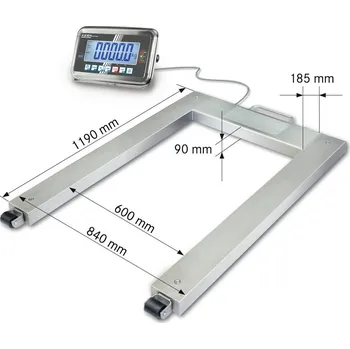Průmyslová váha KERN nerezová paletová váha UFN, IP 67, až do 1,5 t