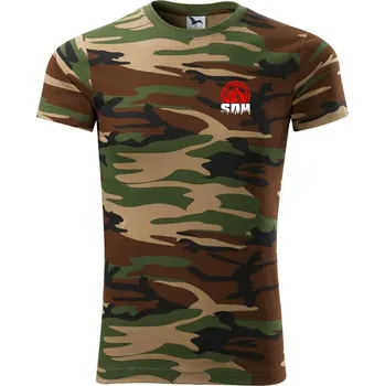 Pánské tričko SDH logo - Army CAMOUFLAGE - XL ( Hnědý maskáč )