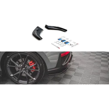 Auto-moto Splittery zadní boční V.2 Hyundai I30 N Hatchback Mk3 Facelift černý lesklý plast