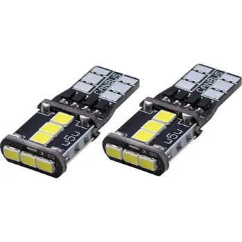 Autožárovka LED T10 W5W 3030-9 CAN BUS - 2x 12V LED žárovka 3W do auta s předním i bočním svitem, patice T10 W5W, CAN BUS