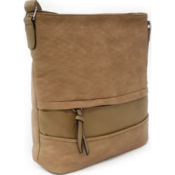 Kabelka Světle hnědá dámská zipová crossbody kabelka Betuel