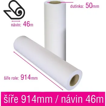 Plotrový papír Plotrový papír v roli 914mmx46m 80g "Smartline"
