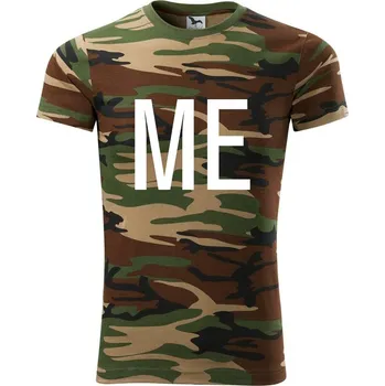 Pánské tričko Me / mini me tiskací - Army CAMOUFLAGE - S ( Hnědý maskáč )