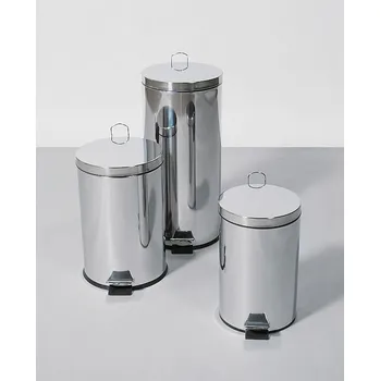 Odpadkový koš Nožní nádoba na odpadky, 12 l, ušlechtilá ocel