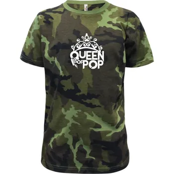 Chlapecké oblečení Queen of Pop - Dětské maskáčové triko - 122 cm/6 let ( Zelený maskáč )