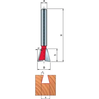 Příslušenství k frézce Fréza pro cinkový rybinový spoj 15,8x22,2x54,2 7° FREUD 22-10508