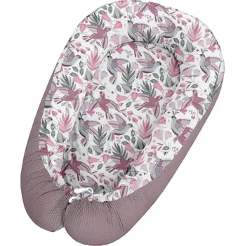 Hnízdečko pro miminko Muminky Hnízdečko pro miminko BABY - vzor květiny - růžové